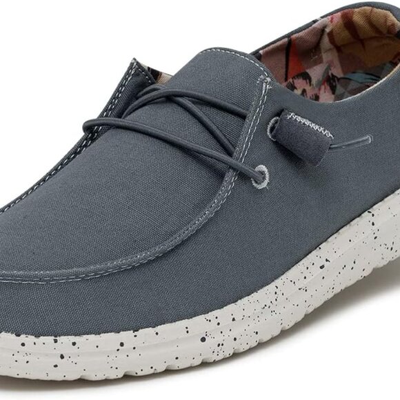 Women's Canvas Loafers Sky Blue Size 10 Slip On Breathable Casual Shoes - Picture 1 of 5